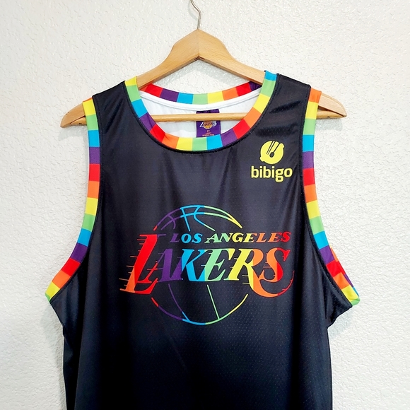 Lakers Rainbow Pride Jersey Size XL - Picture 2 of 9